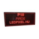 Piros beltéri LED fényújság - P10, 128x64 cm