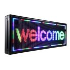 P10 színes kültéri LED fényújság - RGB futófény, 192x32 cm